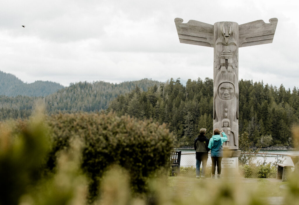 Tlaoquiaht ha’wiih Totem - photographed by Bryanna Bradley